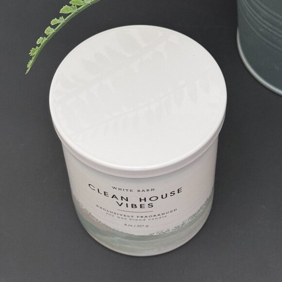 BBW Clean House Vibes White Barn Bath & Body Works Single Wick Candle - Picture 5 of 10
